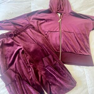Plush Purple Hoodie and Jogger Set